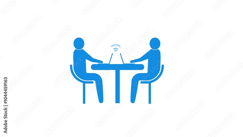 Business meeting icon sitting at the table. people working together, conversation people icon Business meeting icon sitting at the table. people working together, conversation people icon