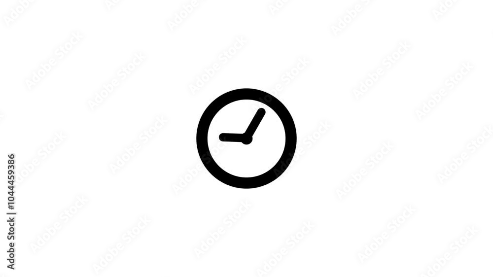 simple clock icon animation, clock concept