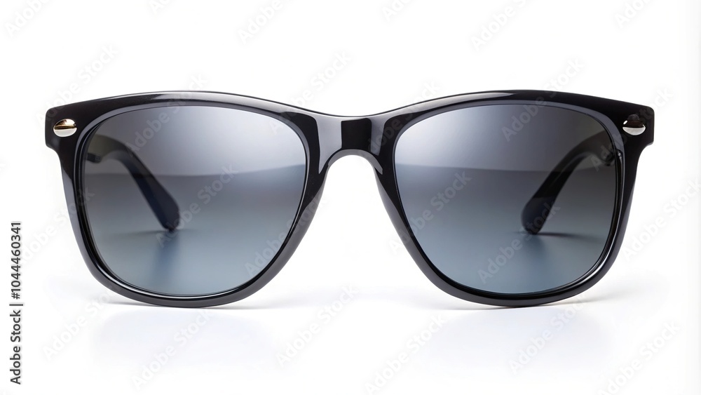 Round stylish black sunglasses isolated on blank background Round stylish black sunglasses isolated on blank background