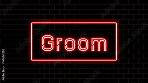 Groom のネオン文字