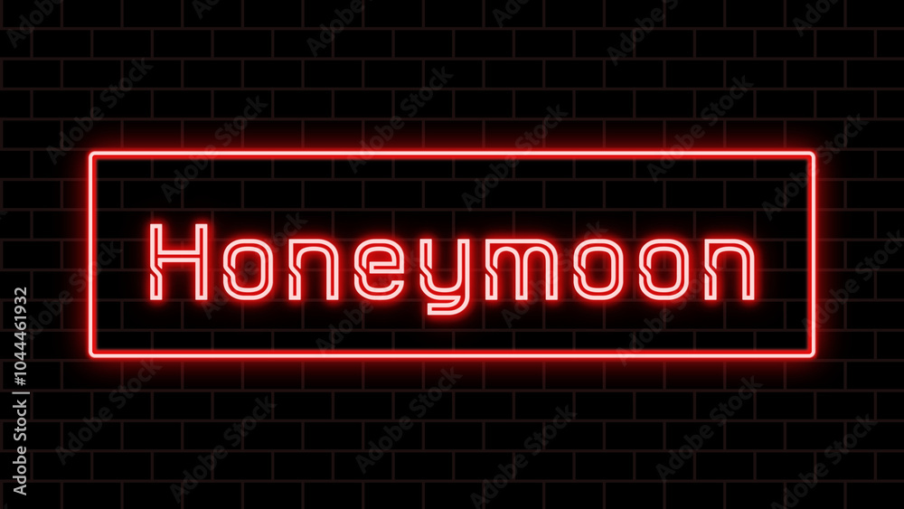 Honeymoon のネオン文字 Honeymoon のネオン文字