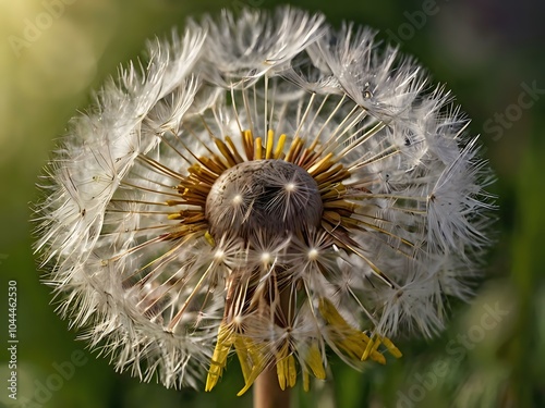 dandelion or randa tapak flower blooming in a close-up photo during the day photo