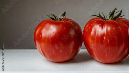 red tomato on black background