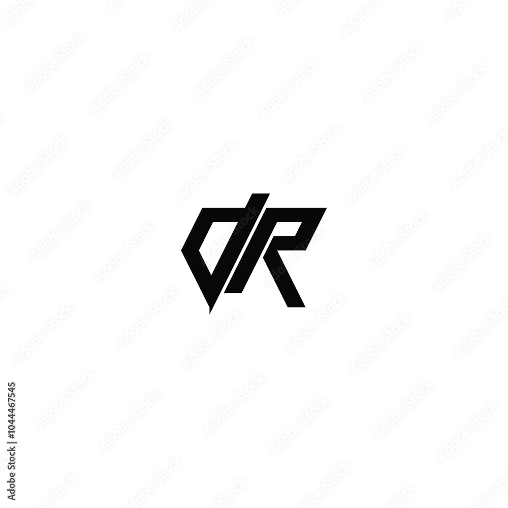 DR monogram logo design letter text name symbol monochrome logotype alphabet character simple logo DR monogram logo design letter text name symbol monochrome logotype alphabet character simple logo