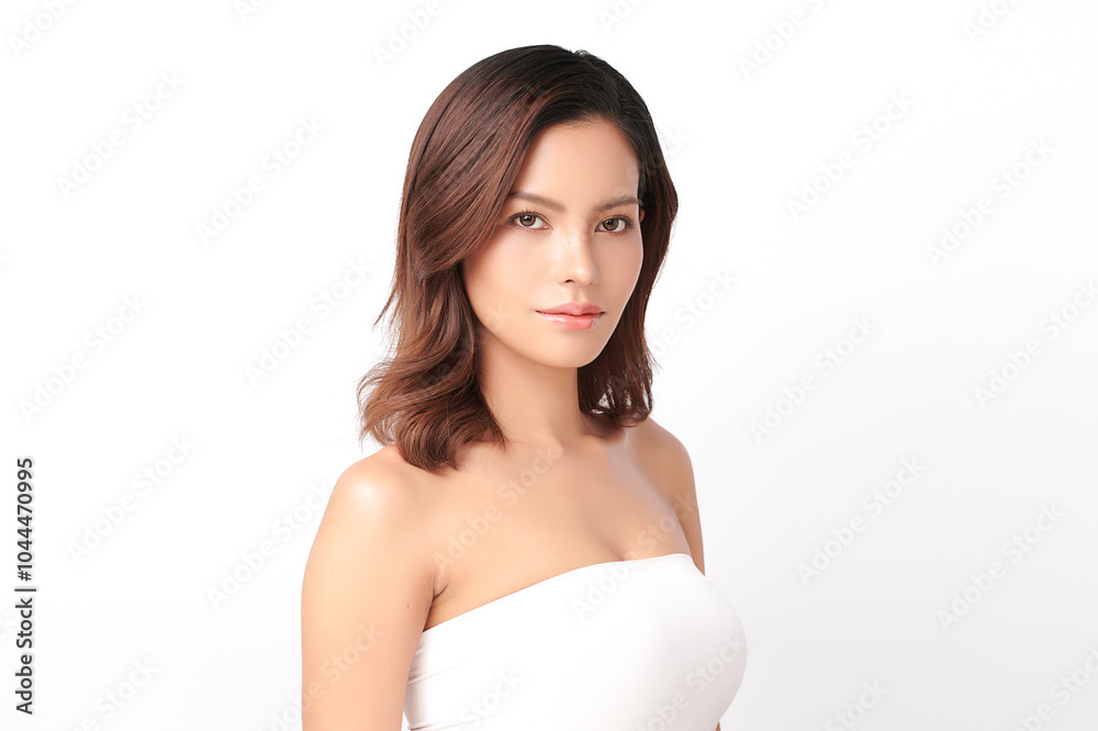 Beautiful young asian woman with clean fresh skin on white background, Face care, Facial treatment, Cosmetology, beauty and spa, Asian women portrait. Beautiful young asian woman with clean fresh skin on white background, Face care, Facial treatment, Cosmetology, beauty and spa, Asian women portrait.