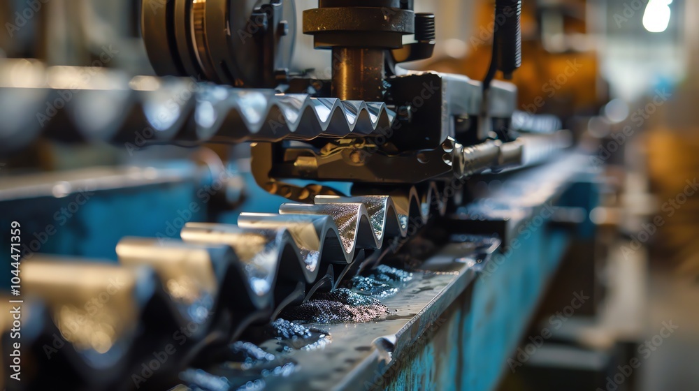 Fototapeta premium A bending machine bending a metal rod