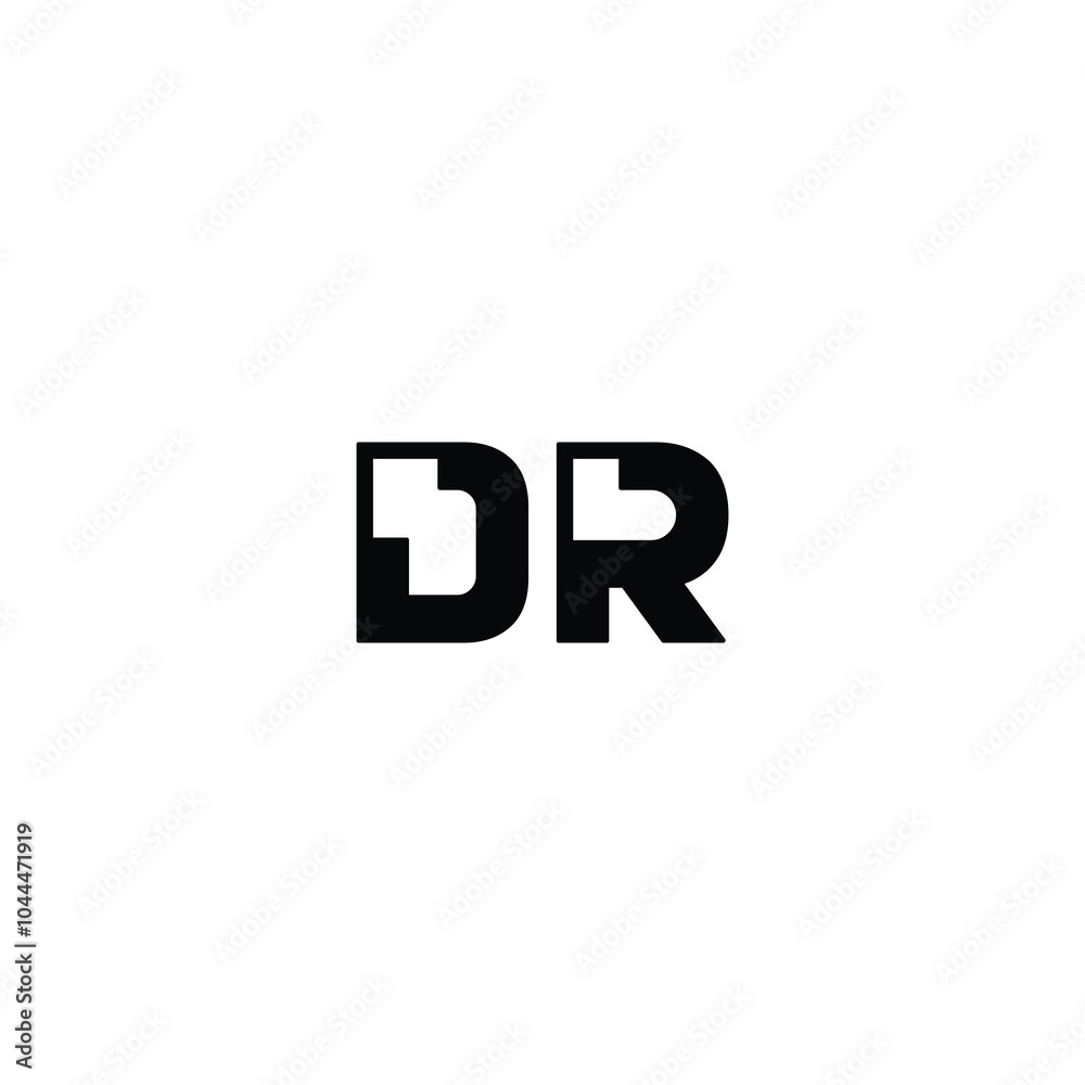 DR monogram logo design letter text name symbol monochrome logotype alphabet character simple logo DR monogram logo design letter text name symbol monochrome logotype alphabet character simple logo