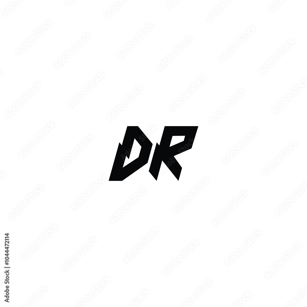 DR monogram logo design letter text name symbol monochrome logotype alphabet character simple logo DR monogram logo design letter text name symbol monochrome logotype alphabet character simple logo