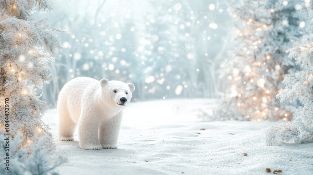 An empty scene featuring blank mockup template for a polar bear-themed charity auction flyer, An empty scene featuring blank mockup template for a polar bear-themed charity auction flyer,