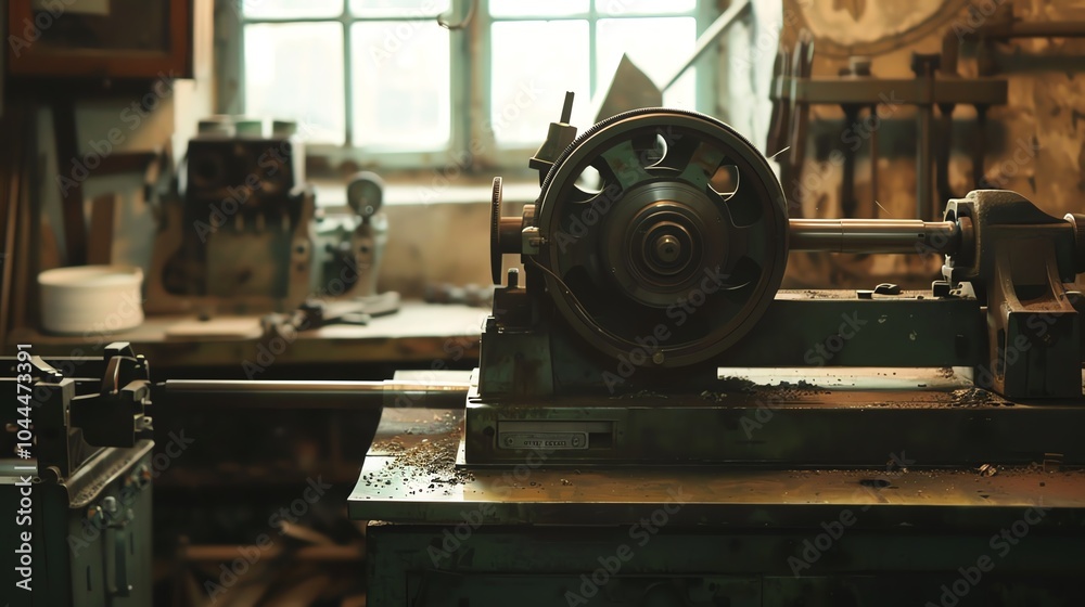 Fototapeta premium A bending machine in a small, independent workshop
