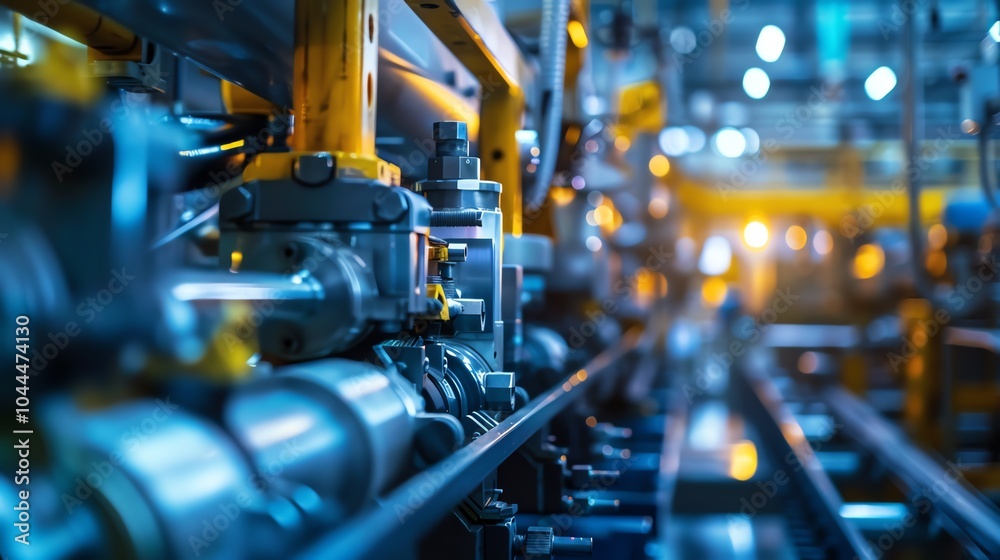 A bending machine in an automated production line A bending machine in an automated production line