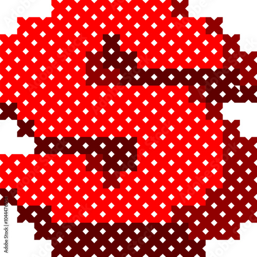 Cross Stitch Letter Alphabet Vector Element S