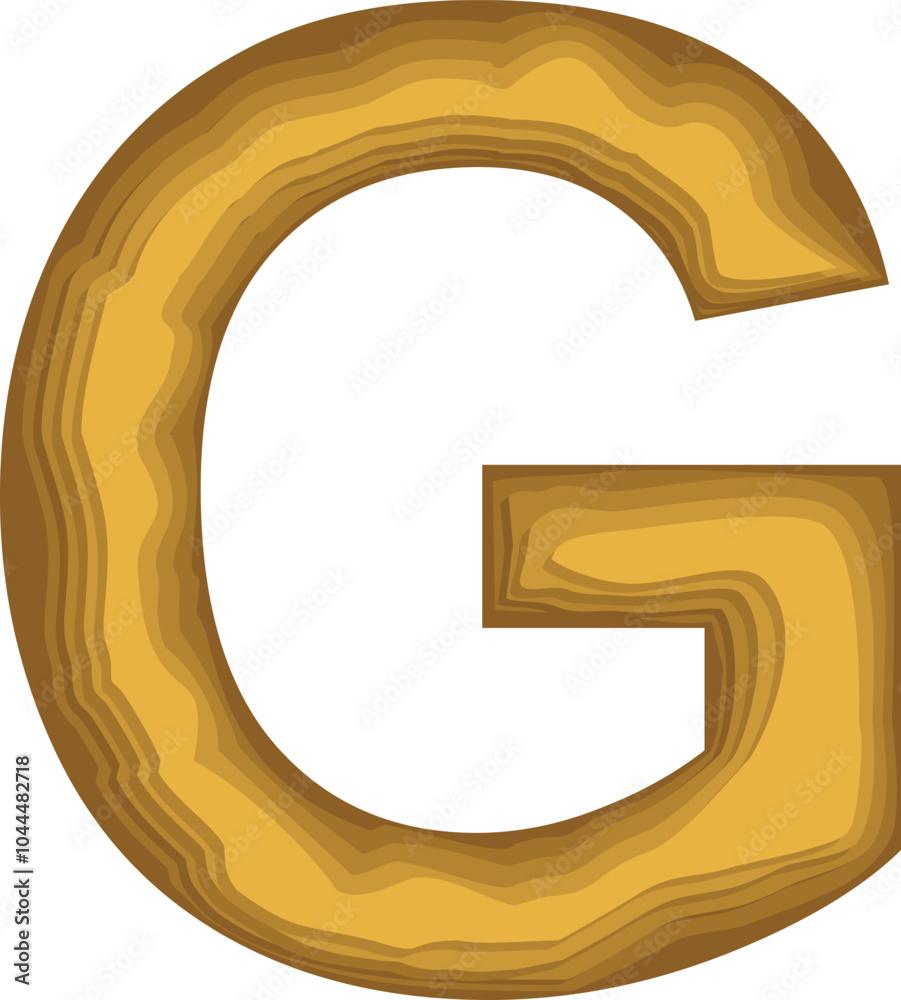 Multilayer Style Letter Alphabet Vector Element G Multilayer Style Letter Alphabet Vector Element G