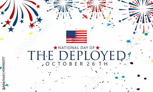 National Day Of The Deployed background vector banner