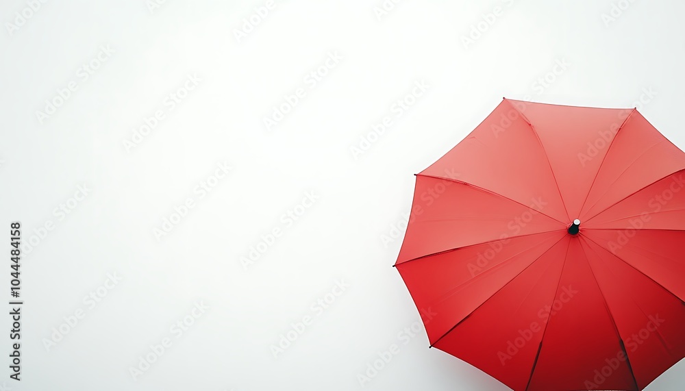 Red umbrella on a white background. Red umbrella on a white background.