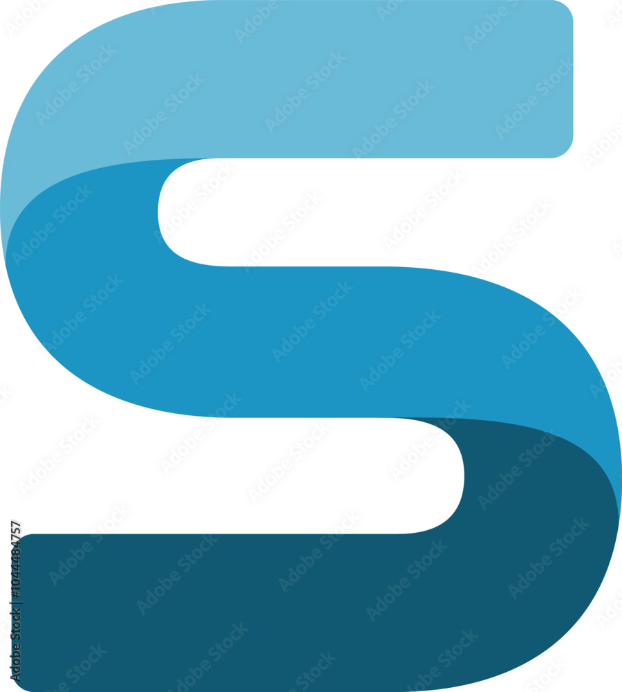 Shadow Flip Letter Vector Element S Shadow Flip Letter Vector Element S