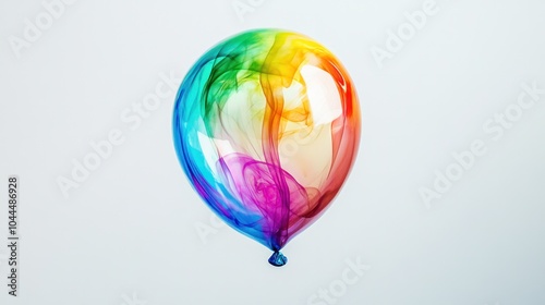 colorful quantum balloon floating in mid-air, showcasing a vibrant array of colors that blend seamlessly together