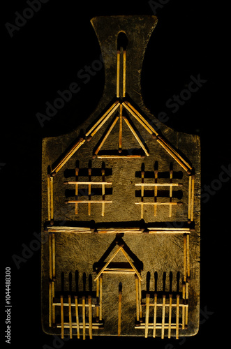 house on black background