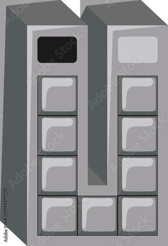 Calculator Letter Alphabet Vector Element U