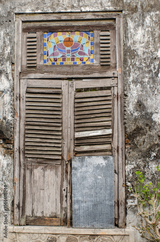 old wooden window