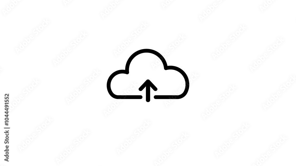 Cloud download icon on background Cloud download icon on background