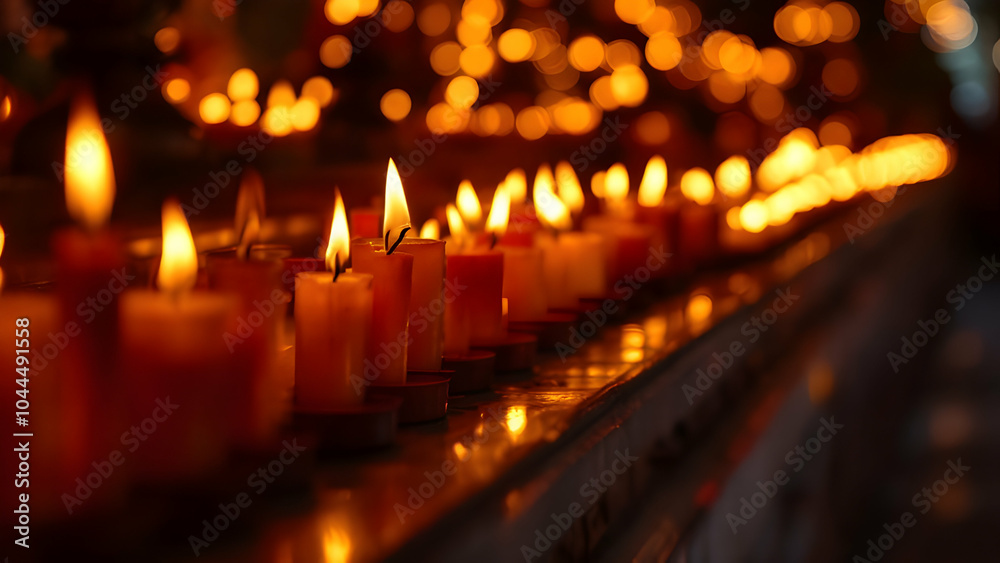 Warm Glow of Candlelight in a Serene Setting Warm Glow of Candlelight in a Serene Setting