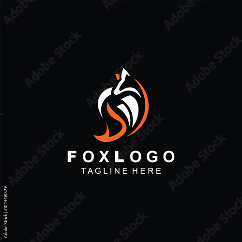 Wallpaper Mural Fox logo design simple and minimalist template. abstract animal Fox tail Torontodigital.ca