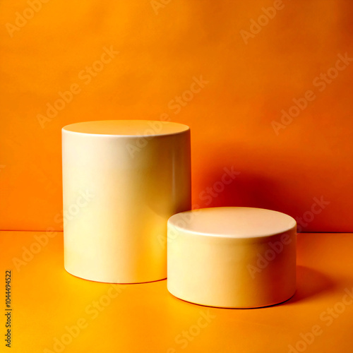 orange candle holder. isolated, white, cream, container, cup, object, cosmetic, box, jar, bottle, beauty, blank, tea, hygiene, care, plastic, paper, clean, health, roll, metal, coffee, bathroom, threa photo