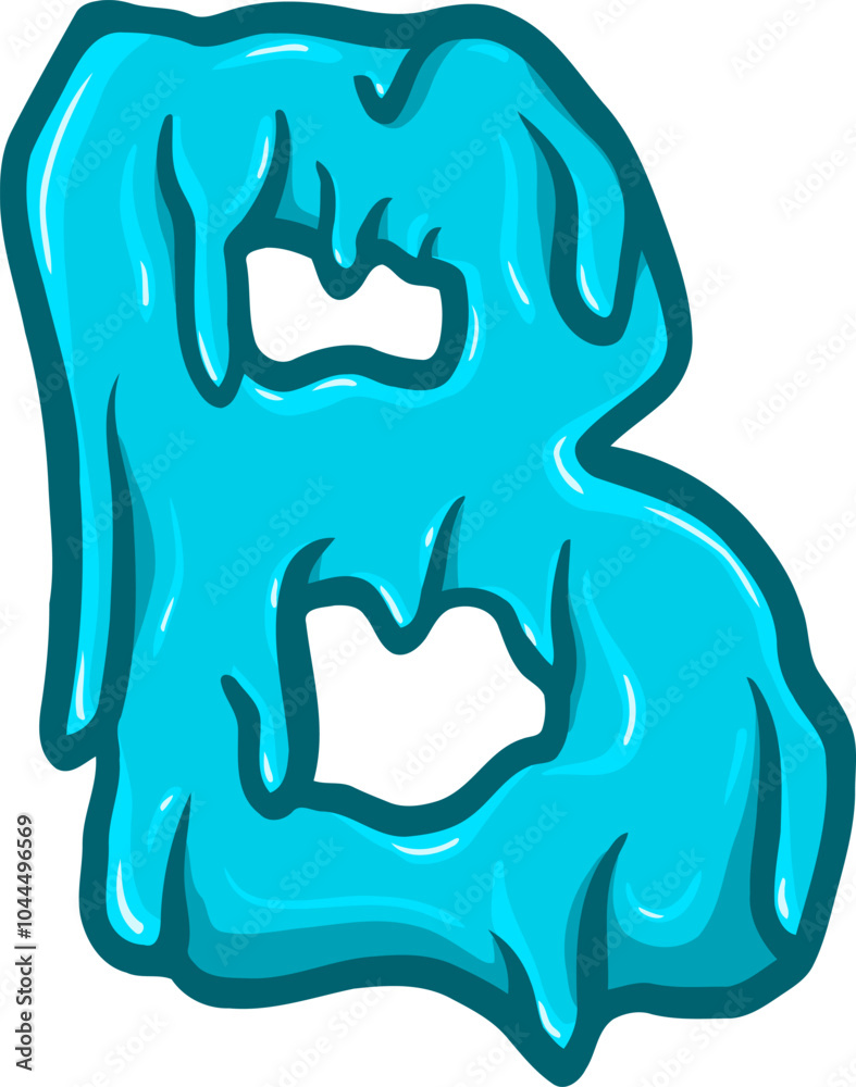 Melting Letter Alphabet Vector Element B Melting Letter Alphabet Vector Element B