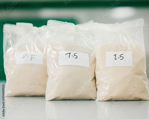 Forensic Evidence Bags in Crime Scene Investigation on Table photo