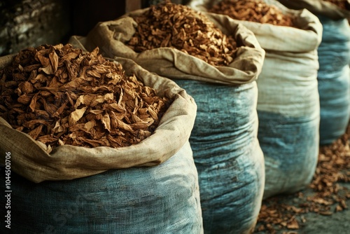 Wood chip bundles photo