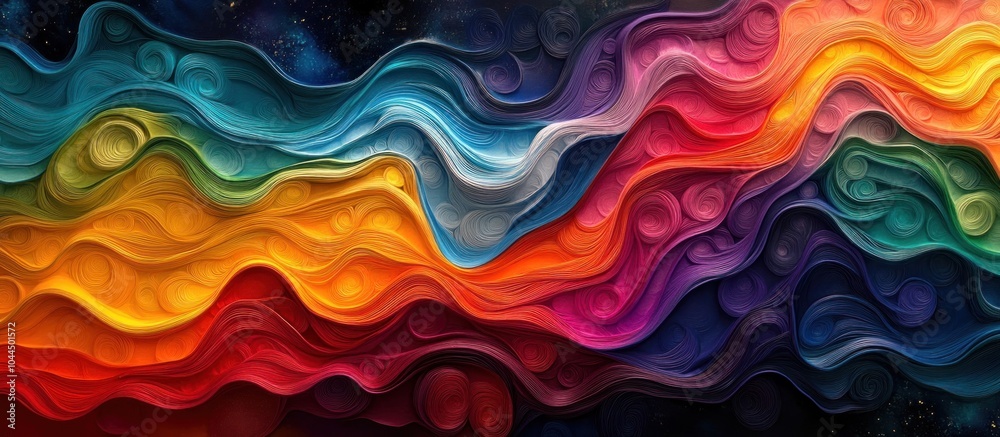 Abstract colorful waves with texture. Abstract colorful waves with texture.