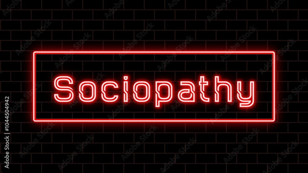 Sociopathy のネオン文字 Sociopathy のネオン文字