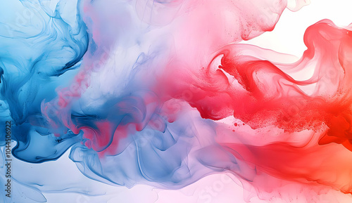 Red and Blue Alcohol Ink Abstract Background