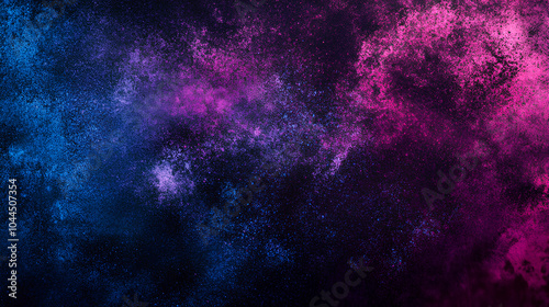 Grainy gradient background, dark blue purple magenta pink black abstract noise texture banner, poster header backdrop design 