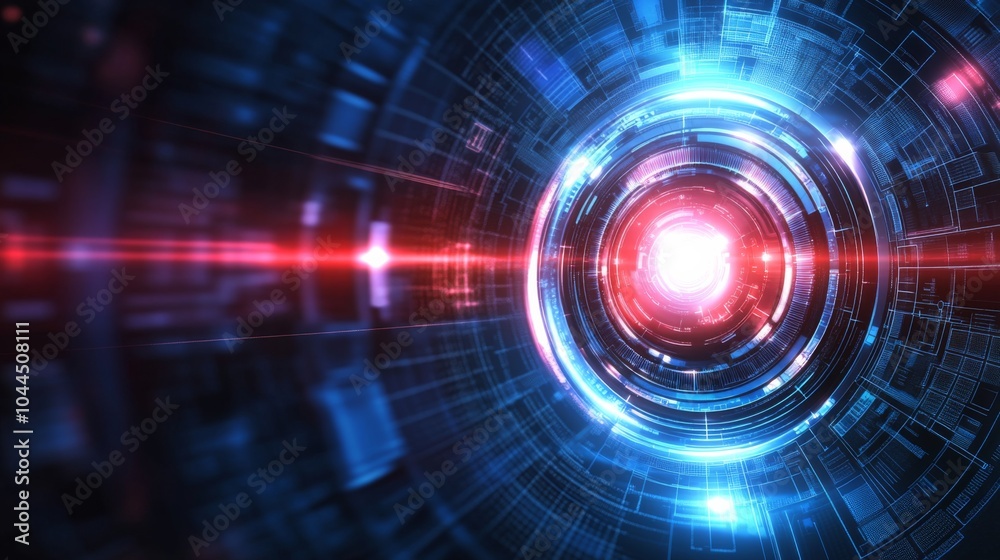 Obraz premium Futuristic Technology Abstract with Gentle Lighting