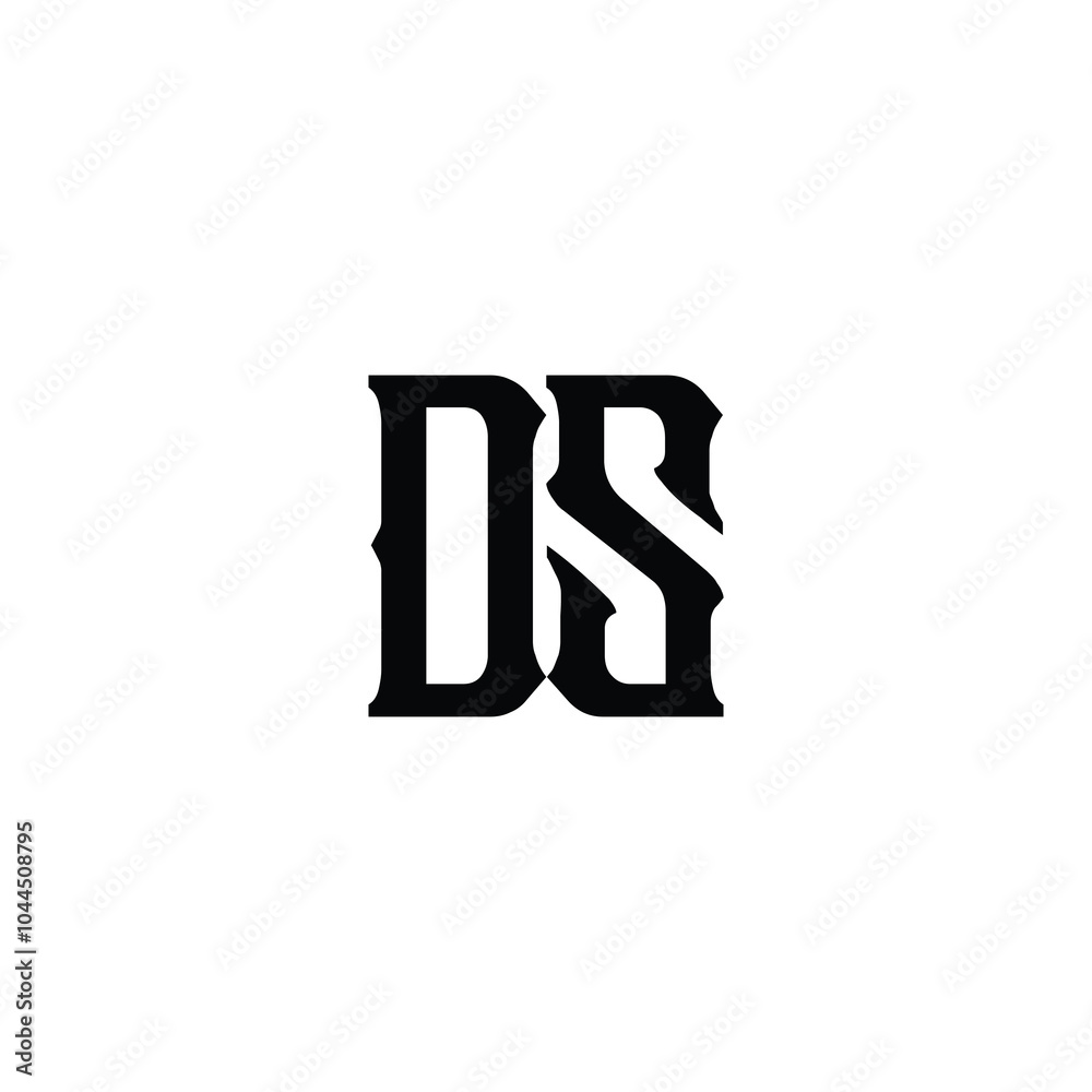 DS monogram logo design letter text name symbol monochrome logotype alphabet character simple logo