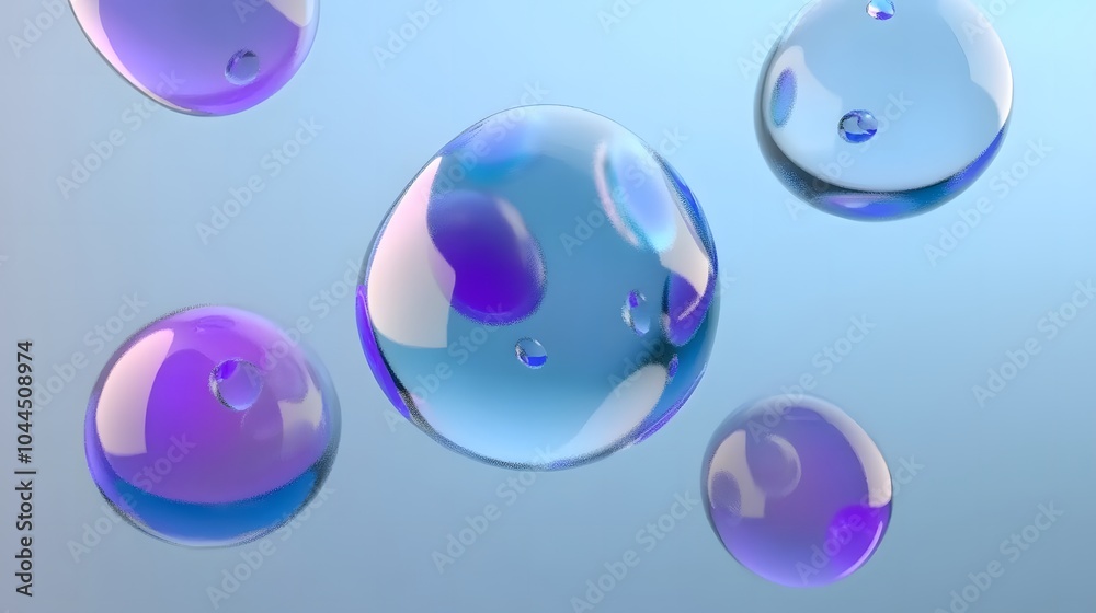 Abstract 3d render of colorful bubble, modern background design Abstract 3d render of colorful bubble, modern background design