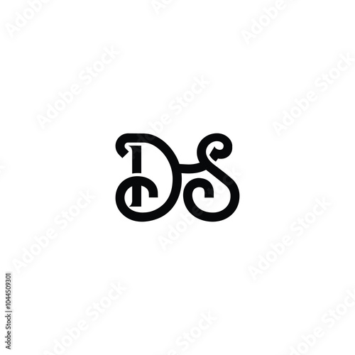 Free Download DS monogram logo design letter text name symbol monochrome logotype alphabet character simple logo - GFXLoad