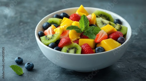 Fresh Fruit Salad in Bowl