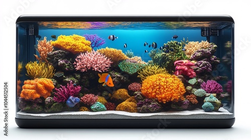 Fototapeta Naklejka Na Ścianę i Meble -  Colorful of aquarium isolated on white background