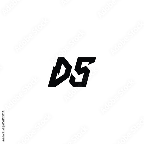 DS monogram logo design letter text name symbol monochrome logotype alphabet character simple logo