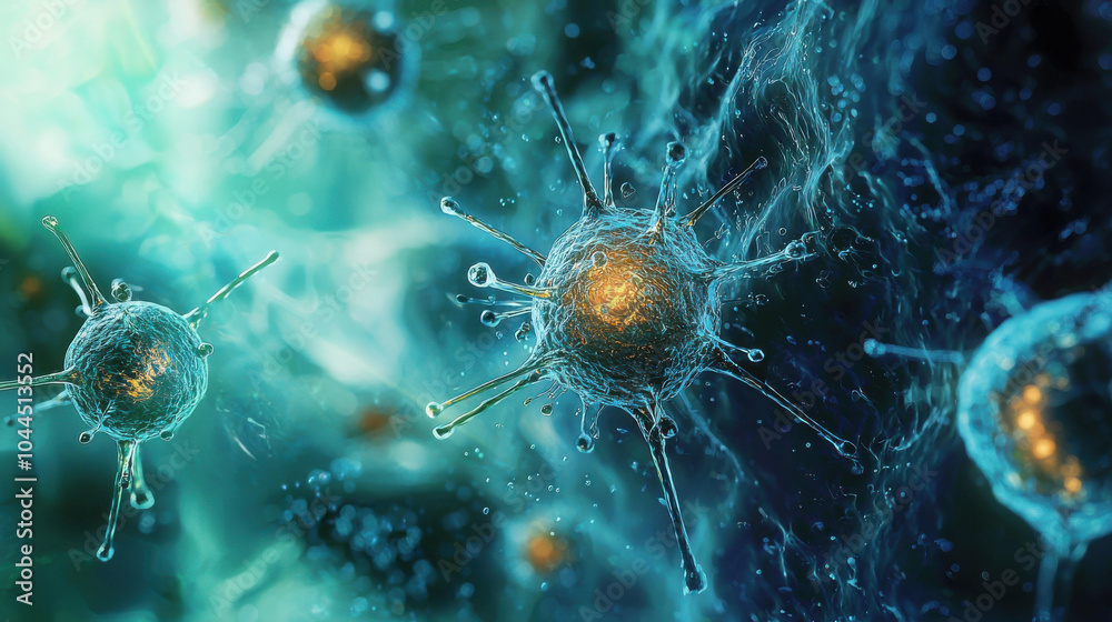 Microscopic View of Virus