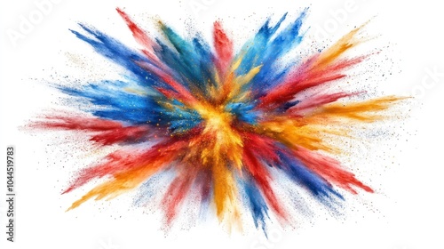 A vibrant explosion of colors resembling a paint burst, evoking creativity and energy.