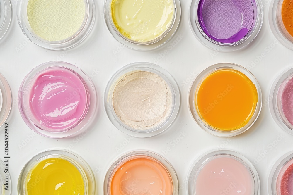 Cosmetic research in dermatology lab for organic skincare products. Cosmetic research in dermatology lab for organic skincare products.