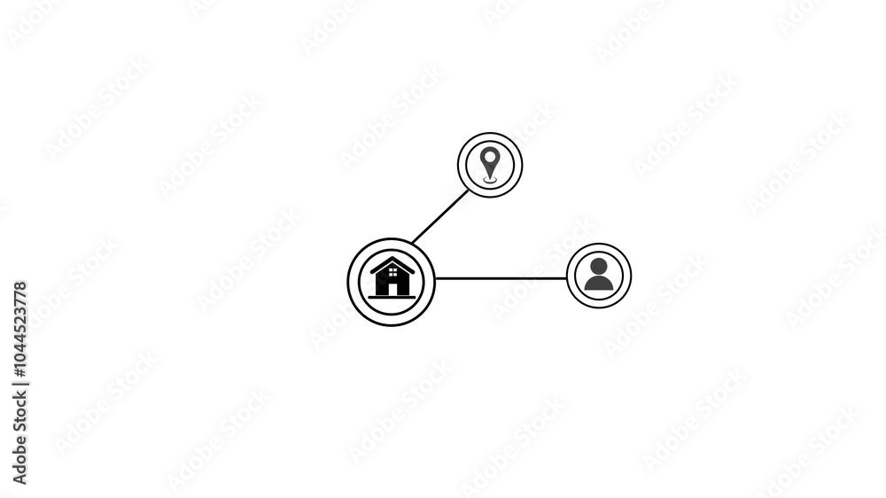 Digital animation of network of connections Icon animation Digital animation of network of connections Icon animation