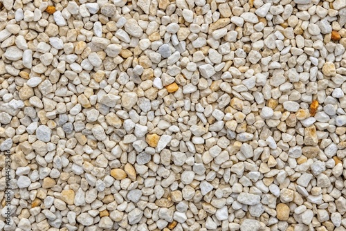 Seamless plain white texture background of small crushed rocks