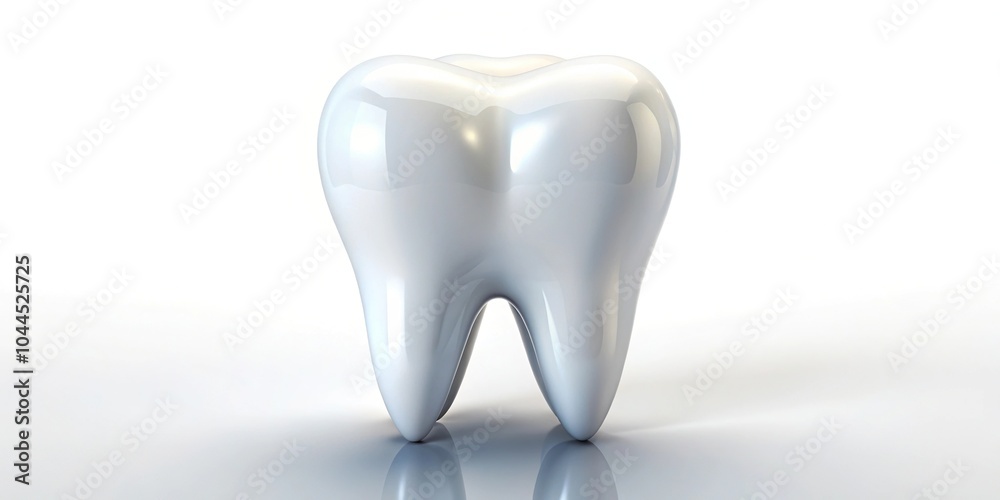 Shiny healthy tooth isolated on white background Shiny healthy tooth isolated on white background