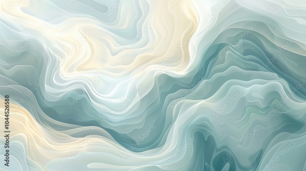 Abstract Organic Fluid Design with Wavy Leaf Patterns Abstract Organic Fluid Design with Wavy Leaf Patterns