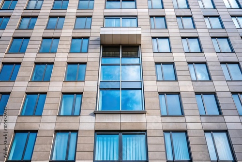 seamless texture of a window facade on building